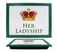 The Leonardo Collection Her Ladyship Petit Plateau pour Servir la Nourriture et Le Petit Déjeuner | Plateau Confortable avec Coussin | Plateau Alimentaire Durable pour Manger sur Les Genoux