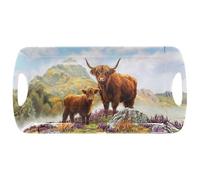 The Leonardo Collection Highland Cow Plateau Moyen Macneil Studios pour Cuisine et Maison | Plateau de Service antidérapant pour la Nourriture | Plateau de Service pour Le déjeuner et Le dîner |