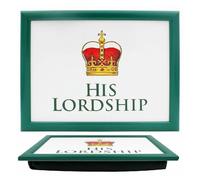 The Leonardo Collection His Lordship Petit Plateau pour Servir la Nourriture et Le Petit déjeuner | Plateau Confortable avec Coussin | Plateau Alimentaire Durable pour Manger sur Les Genoux | Plateau