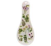 The Leonardo Collection Jennifer Rose Gallery - Repose-cuillère en porcelaine avec motif botanique - Accessoire de cuisine élégant - Style rustique - Cadeau pour les amateurs de jardin