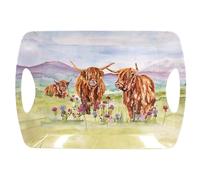 The Leonardo Collection Jennifer Rose Grand Plateau de Service en Forme de Vache Highland de Noël | Plateaux de Service pour Accessoires de Cuisine | Plateau de Service pour Service Alimentaire
