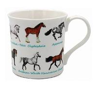 The Leonardo Collection lesser and pavey LP92880 Tasse en céramique Motif chevaux Noir 12 x 8 x 9 cm