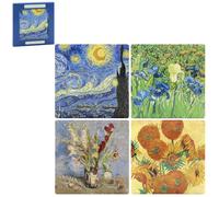 The Leonardo Collection Lot de 4 Dessous de Verre Van Gogh en céramique pour Toutes Les Cuisines et Bureaux Modernes | Conçu par Vincent Van Gogh | Dessous de Verre pour Tous Les Types de Tasses et