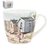 The Leonardo Collection Macneil Sandy Beach Tasse en porcelaine fine pour petit déjeuner 480 ml pour boissons chaudes et froides | Tasses à café durables pour la maison et le bureau | Tasses à café