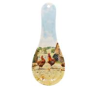 The Leonardo Collection Macneil Studios Repose-cuillère en forme de coq et poule pour cuisine et maison | Joli porte-cuillère pour accessoires de cuisine | Conçu par Macneil Studios | Repose-cuillère