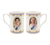 The Leonardo Collection Mug Her Majesty The Queen Elizabeth II, blanc, hauteur 10 cm