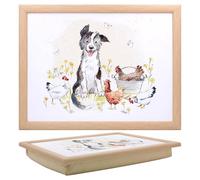 The Leonardo Collection Paper Shed Collie & Hens Plateau pour Pouf pour Repas élégant pour dîner ou Petit déjeuner Idéal pour Le Confort de la Maison