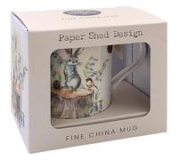 The Leonardo Collection Paper Shed Tasse en céramique élégante pour thé et café Motif lièvre et oiseau