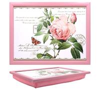 The Leonardo Collection Redoute Plateau pour Repas et Petit déjeuner Motif Roses Pierre-Joseph Plateau pour Repas et Petit déjeuner | Plateaux Confortables avec Coussin de Pouf | Plateaux durables