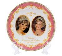 The Leonardo Collection Royal Heritage HRH Princess Diana Lot de 6 assiettes à dîner commémoratives - Construction en céramique, style traditionnel/formel, passe au micro-ondes et au lave-vaisselle