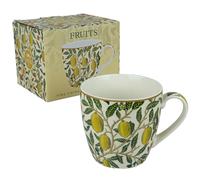 The Leonardo Collection Tasse à thé et café aux fruits William Morris, tasses à thé et café pour boissons chaudes | Tasses imprimées en porcelaine fine pour la cuisine et la maison | Tasses en