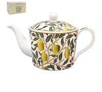 The Leonardo Collection Théière aux fruits par William Morris | Théière élégante en céramique avec motif de fruits emblématiques | Parfaite pour les amateurs de thé | Théière décorative durable pour