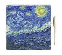 The Leonardo Collection Vincent Van Gogh Van Gogh Bloc-notes Nuit étoilée et stylo pour notes | Le carnet pour une utilisation au bureau comme agenda 2025 | Journal idéal pour homme et femme | Joli