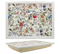 The Leonardo Collection William Kilburn Kilburn Plateau avec pouf pour servir des plats | Jolis plateaux pour les genoux pour manger sur les genoux pour le dîner ou le déjeuner | Plateaux alimentaires