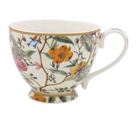 The Leonardo Collection William Kilburn Kilburn Tasse à pied pour boissons chaudes | Tasses à café en porcelaine fine imprimée pour la cuisine et la maison | Tasses à thé et café réutilisables pour