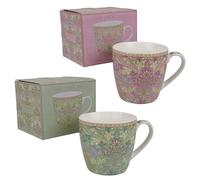 The Leonardo Collection William Morris Lot de 2 tasses à petit-déjeuner en porcelaine Motif jacinthe 400 ml