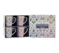 The Leonardo Collection William Morris Lustre Lodden Lot de 4 tasses à café élégantes pour toutes les occasions | Joli ensemble de tasses à café pour homme et femme, Kaki