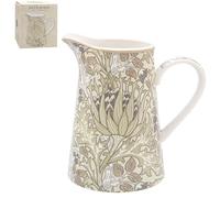 The Leonardo Collection William Morris Pichet de Noël pour la maison et la cuisine | Pot à crème et à lait élégant pour sauce, eau, jus ou événements | Vase décoratif imprimé alternatif pour un usage