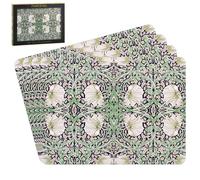 The Leonardo Collection William Morris Pimpernel Lot de 4 sets de table pour salle à manger | Sets de table antidérapants et lavables | Sets de table faciles à nettoyer pour les assiettes à dîner et à