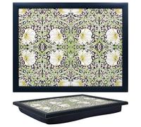 The Leonardo Collection William Morris Pimpernel Plateau avec Pouf pour Servir des Plats | Jolis Plateaux pour Manger sur Les Genoux pour Le dîner ou Le déjeuner | Plateaux Alimentaires Nouvellement