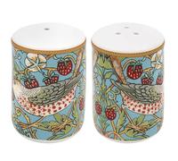 The Leonardo Collection William Morris Salière et poivrière Strawberry Thief pour la maison et la cuisine | Salière et poivrière en porcelaine fine parfaite pour table à manger ou exposer | Cadeau de