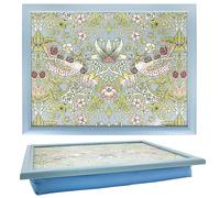 The Leonardo Collection William Morris Strawberry Thief Plateau pour Servir la Nourriture et Le Petit déjeuner | Plateaux Confortables avec Coussin de Pouf | Plateaux durables pour Manger sur Les