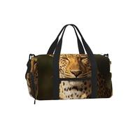 The Leopard Sac de sport de chasse avec compartiment à chaussures - Sac de sport léger pour homme et femme - Sac de voyage imperméable avec poche humide