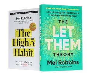 The Let Them Theory & The High 5 Habit by Mel & Sawyer Robbins 2 Books Collection Set (The Let Them Theory [Hardback] & The High 5 Habit)