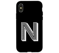 The Letter N Fun Big and Bold pour Les événements, Les équipes familiales, Les Groupes Coque pour iPhone X/XS