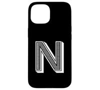 The Letter N Fun Big and Bold pour Les événements, Les équipes familiales, Les Groupes Coque pour iPhone 15