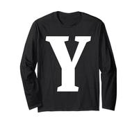 The Letter Y Fun Big and Bold pour événements, équipes familiales, Groupes Manche Longue