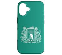 The Library is My Happy Place Bibliothécaire Style bohème Coque pour iPhone 16