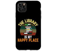The Library is My Happy Place Bibliothèque rétro Lecteur Vintage Coque pour iPhone 11 Pro Max