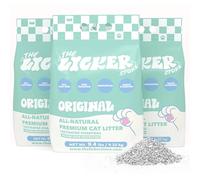 The LICKER Store CLR2000B-SET3 Lot de 3 litières agglomérantes non parfumées en argile bentonite pour chat avec charbon actif, contrôle naturel des odeurs, 99 % sans poussière, 4,3 kg