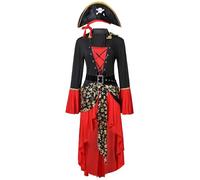 The Light Ages L'histoire surprenante de la science médiévale Robe élégante de style costume de cosplay pour les performances d'Halloween, lapin médiéval Cosplay Costume Combinaison une pièce, rouge