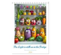 The Light ist still on in the Fridge (Desk Calendar 2026 DIN A5 portrait), CALVENDO 12 Month DeskCalendar: Discover the secret party of food