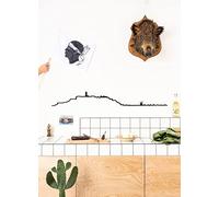 The Line - Bastia - Silhouette décorative murale - Skyline - 125 cm - noir