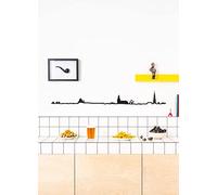The Line - Bruxelles - Silhouette décorative murale - Skyline - 125 cm - noir