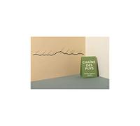 The Line Chaine des Puys-Silhouette décorative murale-Skyline-50 cm-Noir, 50 cm