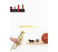 The Line - Chicago - Silhouette décorative murale - Skyline - 50 cm - or