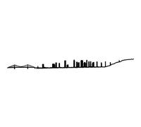 The Line City Skyline Décoration murale Motif silhouette 49,5 cm - Montréal - noir