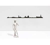 The Line Décoration murale Motif paysage urbain Florence 49,5 cm, Noir