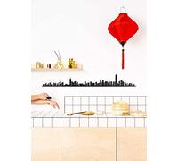 The Line - Hong-Kong - Silhouette décorative murale - Skyline - 125 cm - noir