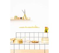 The Line - Hong-Kong - Silhouette décorative murale - Skyline - 50 cm - or