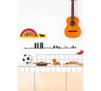 The Line - Madrid - Silhouette décorative murale - Skyline - 125 cm - noir