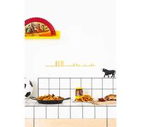 The Line - Madrid - Silhouette décorative murale - Skyline - 50 cm - or