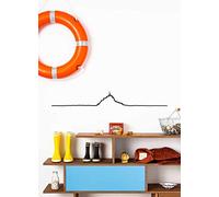 The Line - Mont Saint-Michel - Silhouette décorative murale - Skyline - 125 cm - noir