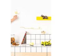 The Line - Nantes - Silhouette décorative murale - Skyline - 50 cm - or