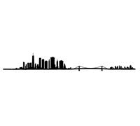 The Line - New York V2 - Silhouette décorative murale - Skyline - 50 cm - noir