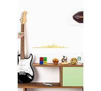 The Line - Seattle - Silhouette décorative murale - Skyline - 50 cm - or